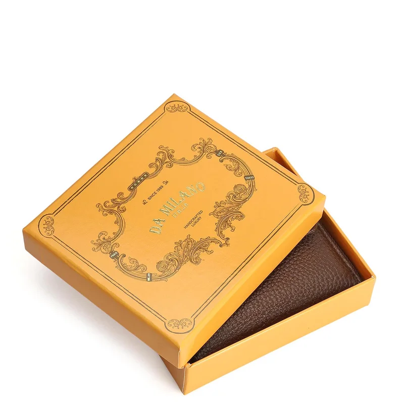 Da Milano Mocha Wax Leather Ladies Wallet - Mocha for Women | Best Price UAE